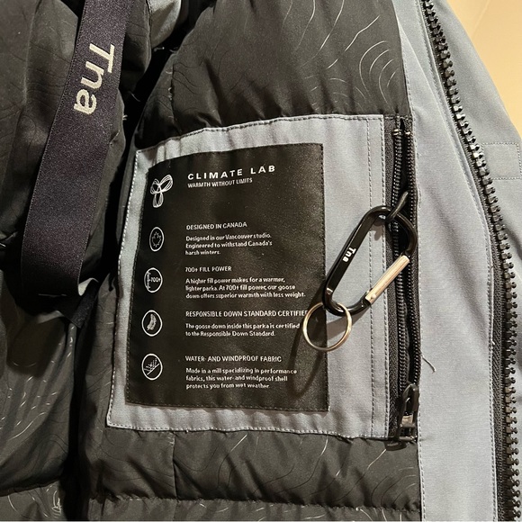 Aritzia TNA Haven Mid Length Parka Evening Dove Size L - Picture 8 of 16